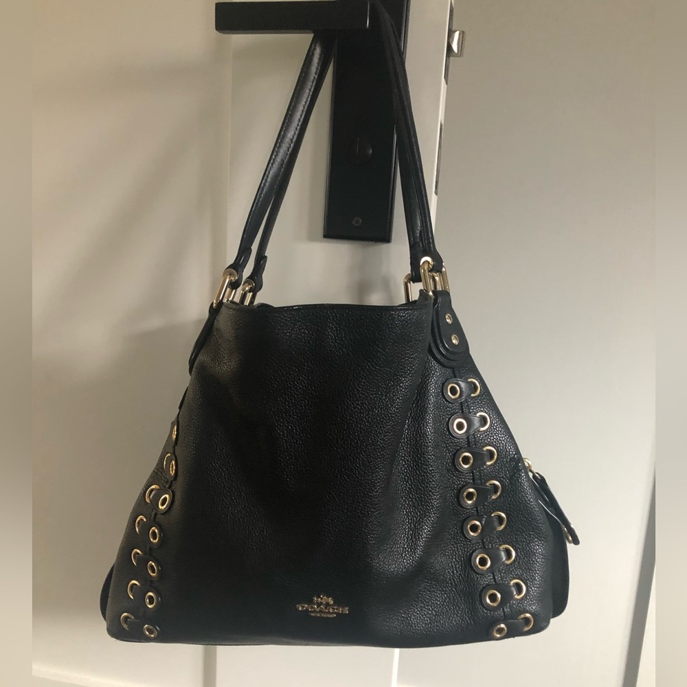 Coach Leather Edie Bag